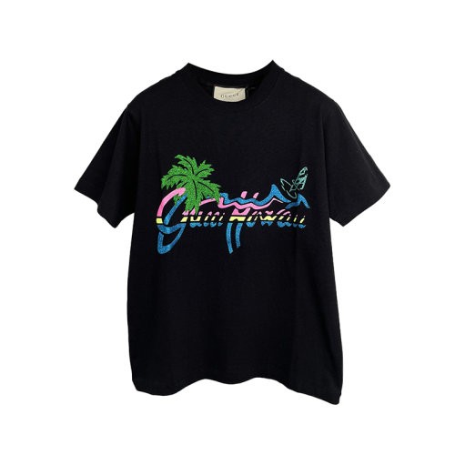 【服装】Gucci 古驰 夏威夷印花圆领短袖女士T恤